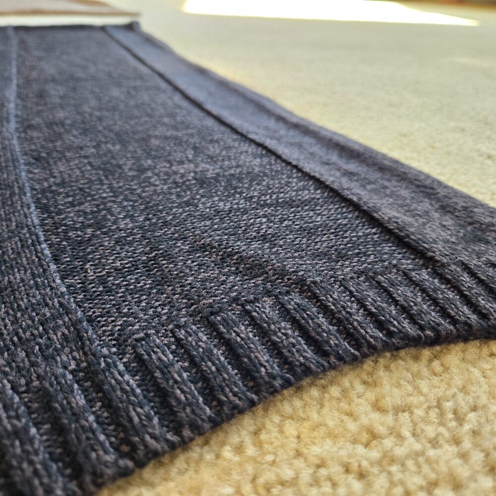 Marled Cashmere Black + Grey Scarf FLAW - Picture 4 of 15